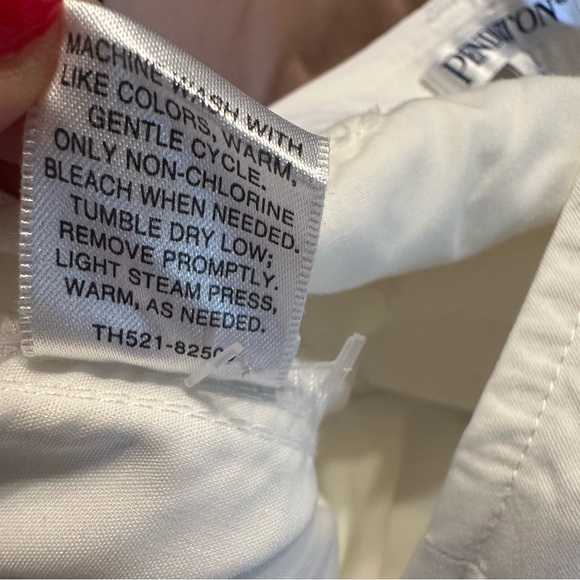 Pendleton Womens Cotton White Flat Front Crop Pants Size 4 (b5 - Picture 10 of 15